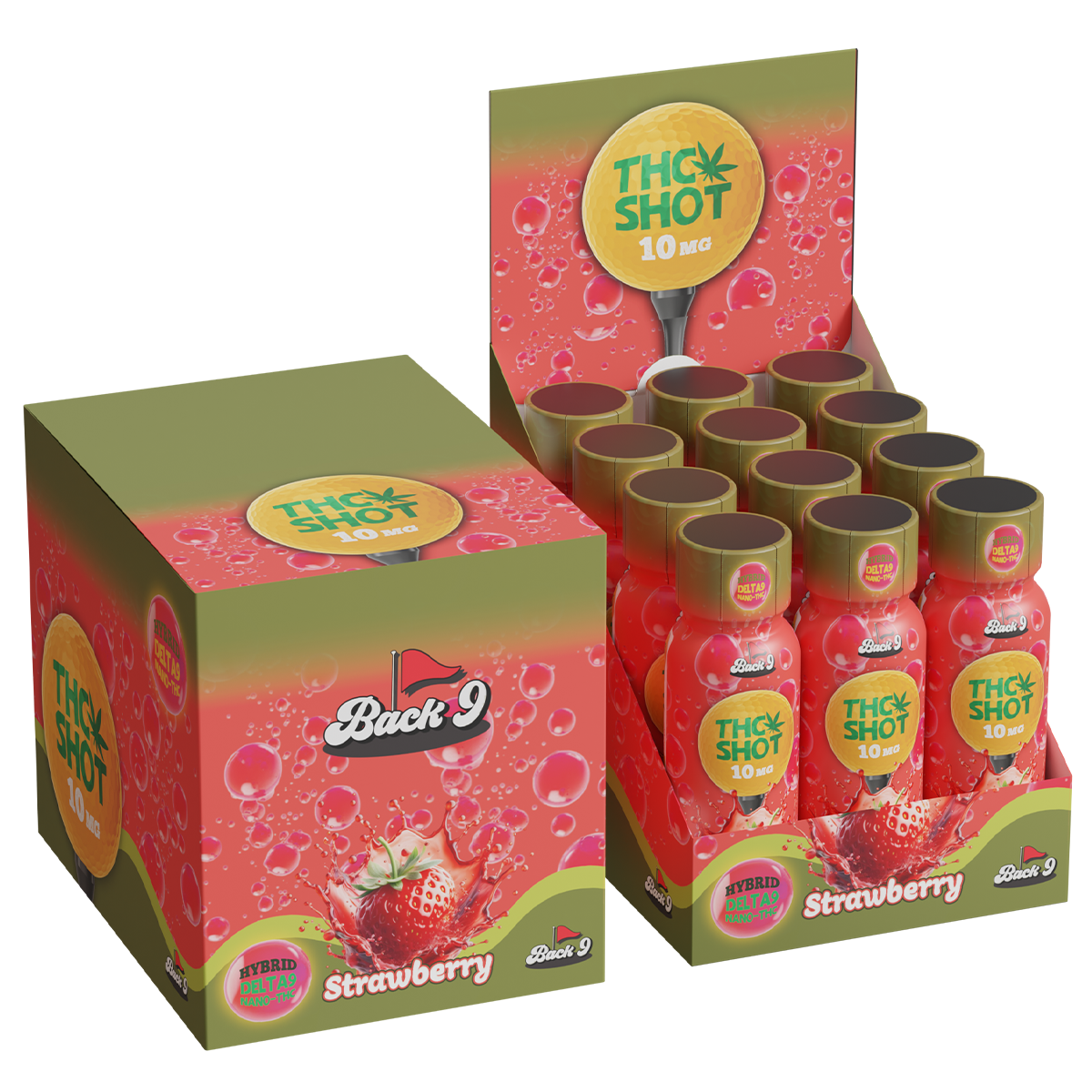 THC Shots (2oz/10mg bottles) 2, 3, 6, or 12-pack