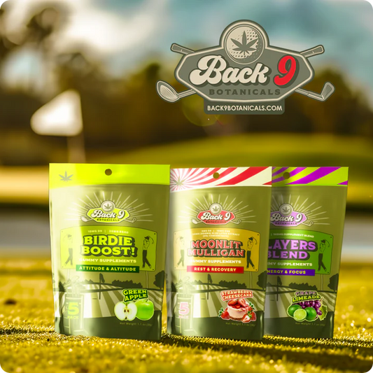 BACK 9 PERFORMANCE CANNA+ GUMMIES (5 gummies/pack) single, 2, 3, 6, or 10-pack