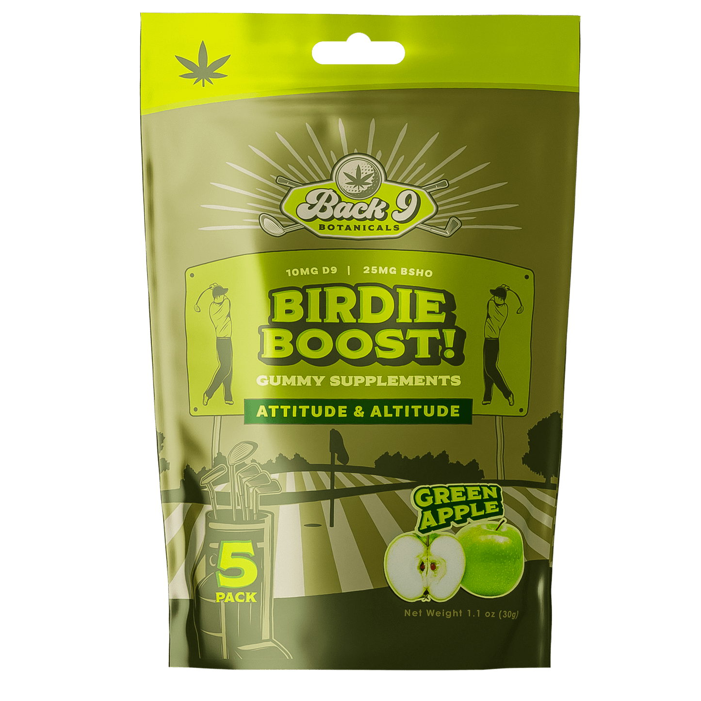 Birdie Boost! - Attitude & Altitude Hemp Golf Gummies (5 gummies/pack) single, 2, 3, 6, or 10-pack