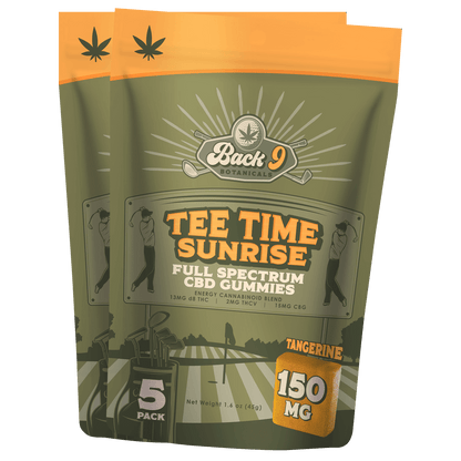 Tee Time Sunrise - Energy Hemp Golf Gummies (5 gummies/pack) 2, 3, 6, or 10-pack